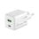 Cargador Mediarange MRMA113-2 Dual USB-A y USB-C 45W Blanco Carga Rápida Universal