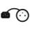 Adaptador de corriente Savio SAVKABELCL-180 IEC C14 a CEE7 10A 15cm Negro