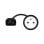 Adaptador de corriente Savio SAVKABELCL-180 IEC C14 a CEE7 10A 15cm Negro