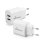 Cargador MediaRange MRMA114 12W Blanco 2xUSB-A Protección Múltiple 5V/2.4A