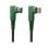 Cable Hune ECO USB-C a Lightning 1.2m Verde Bosque 3A 90° Malla Reciclada