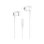 Auscultadores Unico Plus com cabo jack de 3,5 mm e microfone integrado, brancos