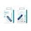 Caricabatterie wireless Uni da 10 W, USB-C 2A, cavo sintetico ABS bianco, 1 m