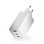Hune Eco Cargador 100 W 2 USB-C + USB-A GaN Blanco Nieve