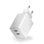 Hune Eco Cargador 45 W 2 Puertos USB-C GaN Blanco Nieve