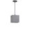Candeeiro de teto 7hSevenOn Legnica, cinzento betão, E27, leve, IP20 A++, industrial