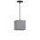 Candeeiro de teto 7hSevenOn Legnica, cinzento betão, E27, leve, IP20 A++, industrial