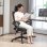 Homcom Silla De Escritorio De Malla Reclinable Con Reposacabezas Negro