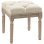 Homcom Reposapiés De Salón Con Asiento Capitoné 40x40x43 Cm Beige
