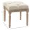 Homcom Reposapiés De Salón Con Asiento Capitoné 40x40x43 Cm Beige