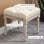Homcom Reposapiés De Salón Con Asiento Capitoné 40x40x43 Cm Beige