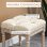 Homcom Reposapiés De Salón Con Asiento Capitoné 40x40x43 Cm Beige