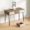 Homcom Escritorio Bohemio Con 3 Cajones Y Patas Horquilla 105x50x75 Cm Madera