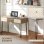 Homcom Escritorio Bohemio Con 3 Cajones Y Patas Horquilla 105x50x75 Cm Madera