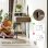 Homcom Escritorio Bohemio Con 3 Cajones Y Patas Horquilla 105x50x75 Cm Madera