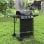 Outsunny Barbacoa De Gas Con 3+1 Quemadores 9,5 Kw Termómetro Mesa Lateral Negro
