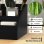 Homcom Organizador De Escritorio De Bambú 33x20,5x15,5 Cm Negro