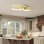 Homcom Lámpara De Techo Led 40w 3000 K/4000 K/6500 K Dorado