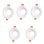 Aro fijo empotrable JANDEI GU10/MR16 pack 5 unidades Ø88mm blanco policarbonato