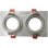 Aro empotrable rectangular JANDEI basculante blanco policarbonato GU10/MR16 frontal