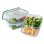 Boîte à repas Classbach C-fhdm4021g 3 compartiments verre Click & Safe 1000 ml