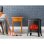 Chimenea eléctrica Purline CHE-100 retro negra 1500W control mecánico 35x22x46cm
