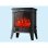 Chimenea eléctrica Purline CHE-100 retro negra 1500W control mecánico 35x22x46cm