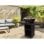 Barbacoa Purline EFP57 acero corten o negro, placa circular 60 cm, carbón/leña/pellets