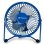 Ventoinha de Sobremesa Orbegozo PW 1026 8W 10cm USB Azul Metálica Silenciosa