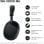 Casque Bluetooth Sony WH-1000XM6 à réduction de bruit et audio haute résolution, noir