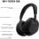 Casque Bluetooth Sony WH-1000XM6 à réduction de bruit et audio haute résolution, noir