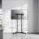 Soporte de suelo Aisens FT70TE-333 acero negro, ruedas, inclinable, para TV 37-70” hasta 45kg