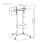 Soporte de suelo Aisens FT70TE-333 acero negro, ruedas, inclinable, para TV 37-70” hasta 45kg