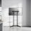 Soporte de suelo Aisens FT70TE-333 acero negro, ruedas, inclinable, para TV 37-70” hasta 45kg