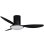 Ventilatore da soffitto FM Heating da 132 cm nero con luce integrata, telecomando e timer