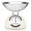 Báscula de cocina Haeger mecánica 5 kg tazón extraíble acero y crema
