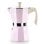 Cafeteira Express Ibili Toscana Rosa Pastel 0,6L 6-12 Chávenas Interior Antiaderente