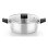 Cacerola Monix Acero Inoxidable 16cm 2 Asas Baquelita con Tapa Cristal