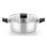 Casserole Monix en acier inoxydable 20 cm, 2 poignées, couvercle en verre bakélite