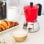 Cafeteira Italiana Monix Induction Inox 3 Chávenas 0,195L Full Induction Aço Inoxidável Vermelha