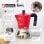 Monix Induction Italienische Kaffeemaschine, Edelstahl, 9 Tassen, 0,47 l, Rot, für Induktion