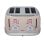 Sogo Eternal Retro Series 4-Scheiben-Toaster, Metallic-Rot, Edelstahl, 6 Stufen