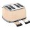 Sogo Eternal Retro Series 4-Scheiben-Toaster, Metallic-Rot, Edelstahl, 6 Stufen