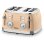 Sogo Eternal Retro Series 4-Scheiben-Toaster, Metallic-Rot, Edelstahl, 6 Stufen