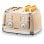 Sogo Eternal Retro Series 4-Scheiben-Toaster, Metallic-Rot, Edelstahl, 6 Stufen
