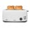 Sogo 2-Schlitz-Langtoaster, 1400W, weiß, Drehregler, Aufwärm- und Auftaufunktion