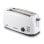 Sogo 2-Schlitz-Langtoaster, 1400W, weiß, Drehregler, Aufwärm- und Auftaufunktion