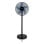 Ventilador Sogo Alta Potencia 50W 5 Aspas Oscilante Negro/Azul Silencioso Altura Ajustable