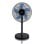 Ventilador Sogo Alta Potencia 50W 5 Aspas Oscilante Negro/Azul Silencioso Altura Ajustable