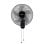 Ventilateur mural Sogo 5 pales 40 cm 50 W oscillant silencieux 3 vitesses noir